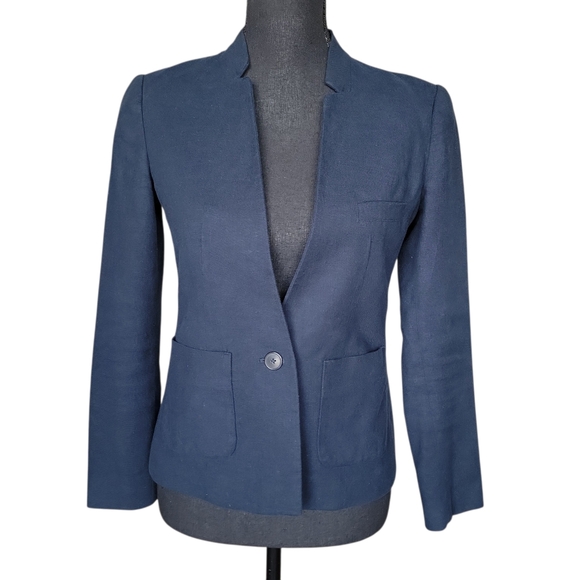 Banana Republic Navy Blue Blazer Women's Size 0 Petite - Picture 2 of 10